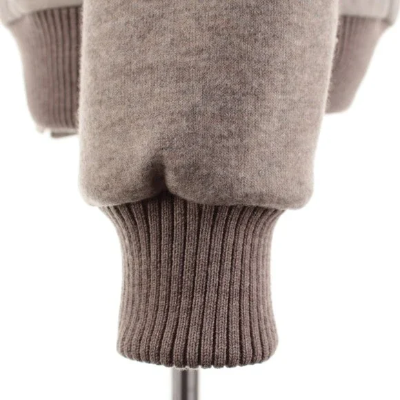 Mnadelli NWD Goat Suede Leather Bomber Jacket Size 58 (~3XL US) In Beige - Picture 3 of 13